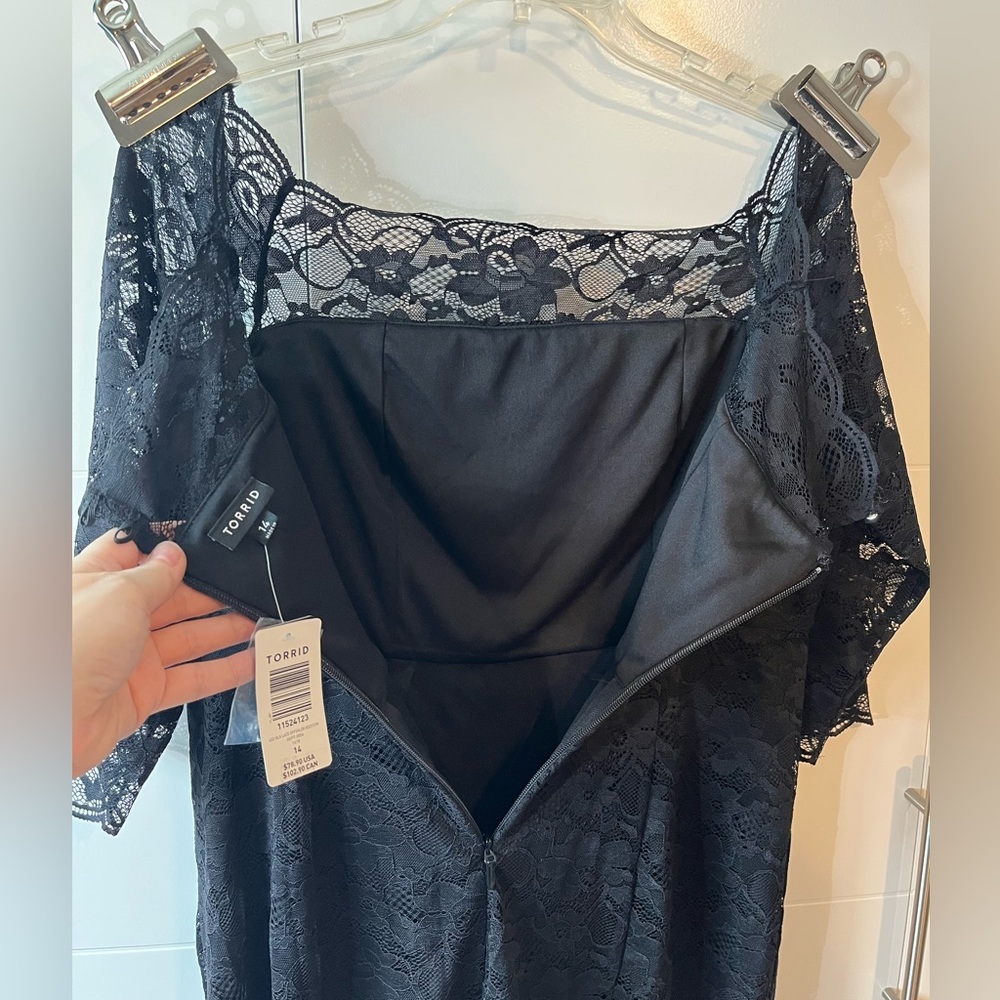 NWT Torrid Black Lace Dress Size 14 - Picture 8 of 16